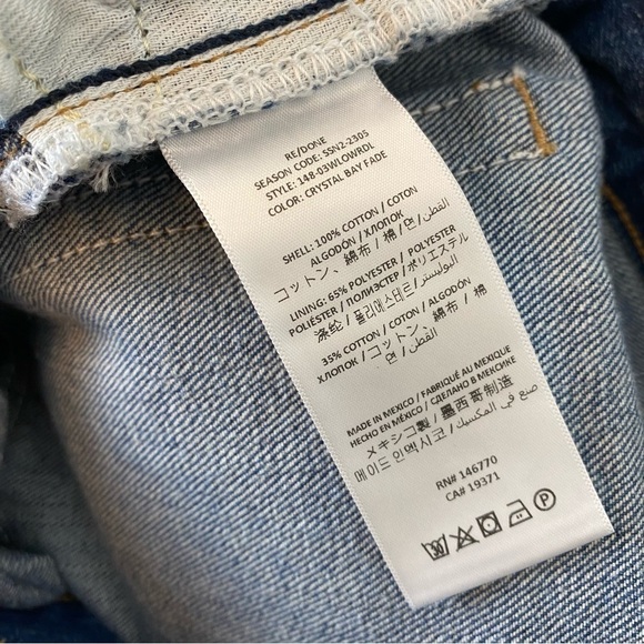 Re/Done Low Rider Loose Jeans in Crystal Bay Fade - Picture 9 of 9